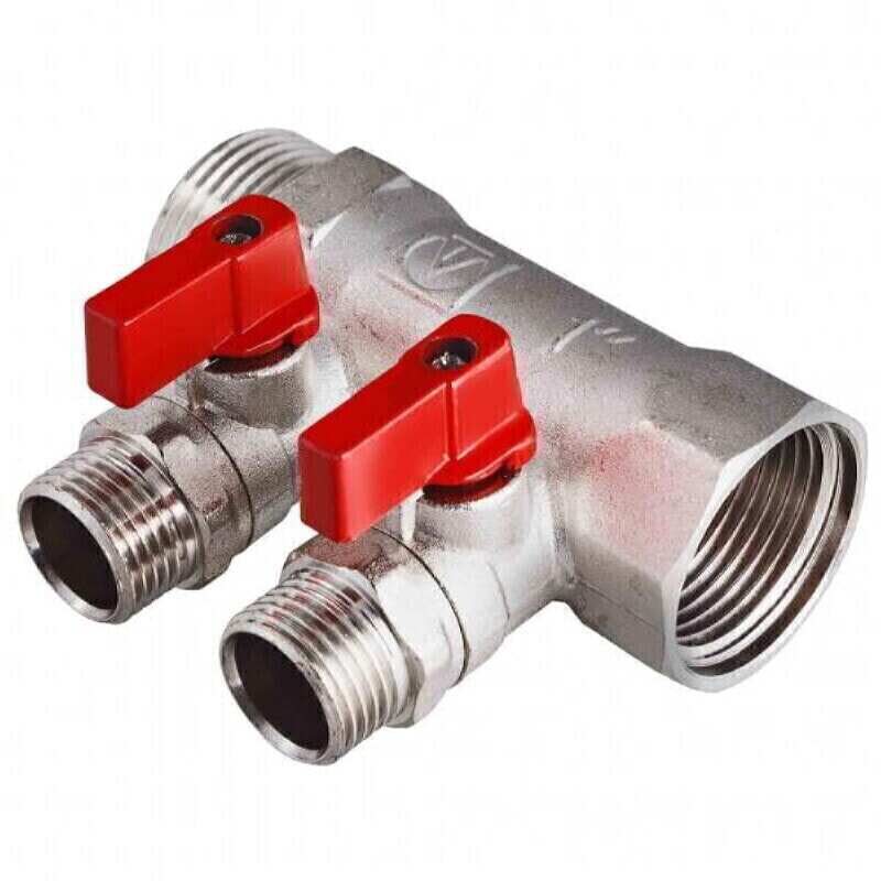 Valtec Коллектор с отсекающими кранами 3 в.х1 евроконус 3/4 VT.580.NE 