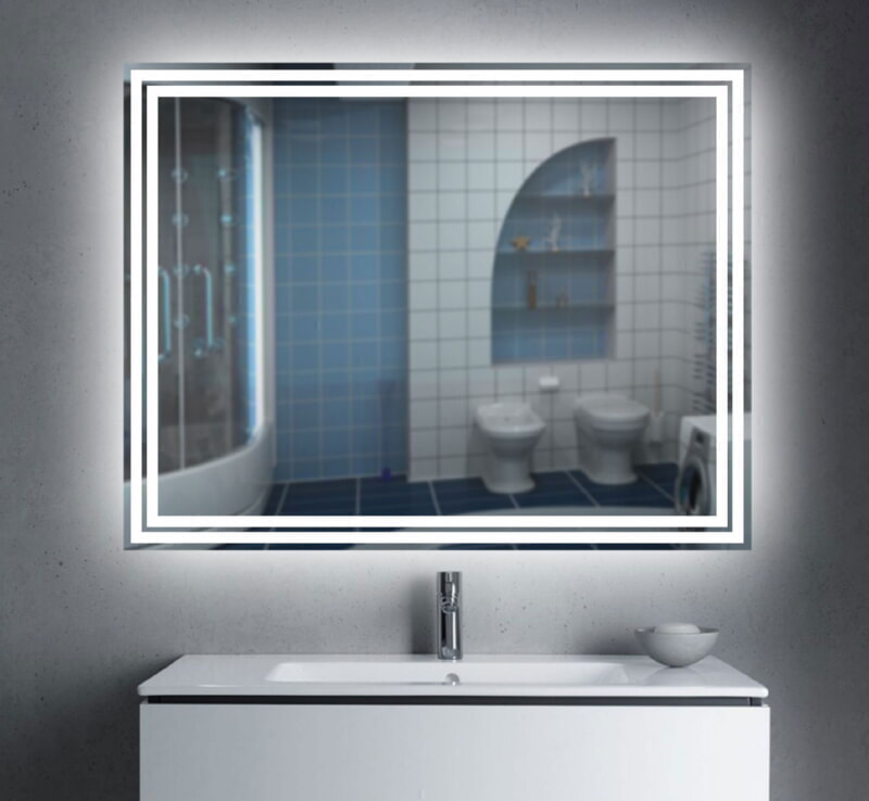 Simple Jasmine 800x800.202 Зеркало с подсветкой SuperLed(холодной) и сенсорным выключателем (на взмах)