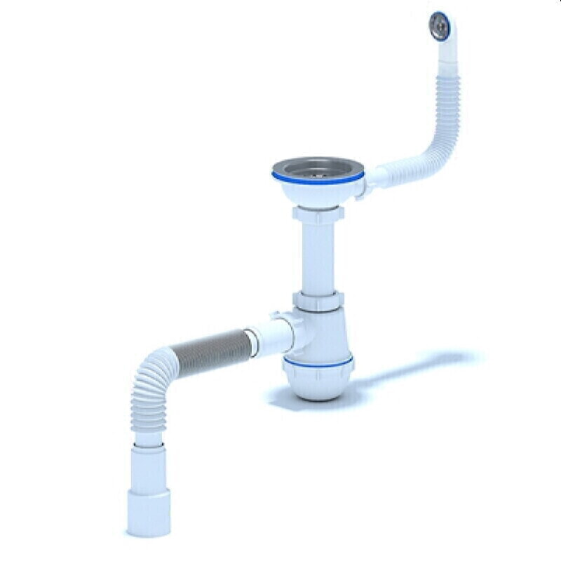Ани-пласт Сифон Ани Грот 3 (A0142SA15) 1/2"* 40 c гибким переливом круглым и г/т 40х40/50 