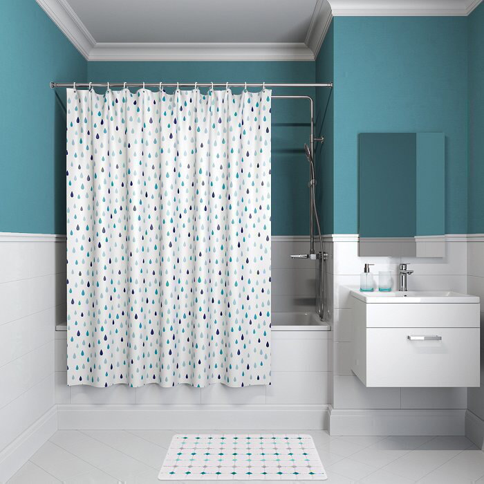 IDDIS Штора для ванной комнаты, 180*180см, полиэстер, P14P118i11, IDDIS