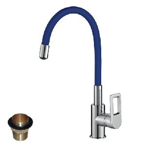Rossinka Z35-35U-BLUE Смеситель для кухни СИНИЙ излив 