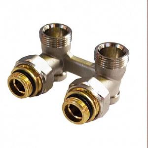 OVENTROP Узел для нижнего подключения радиатора 1/2"х3/4" УГЛОВОЙ "Multiflex F" (ZB) 1015884